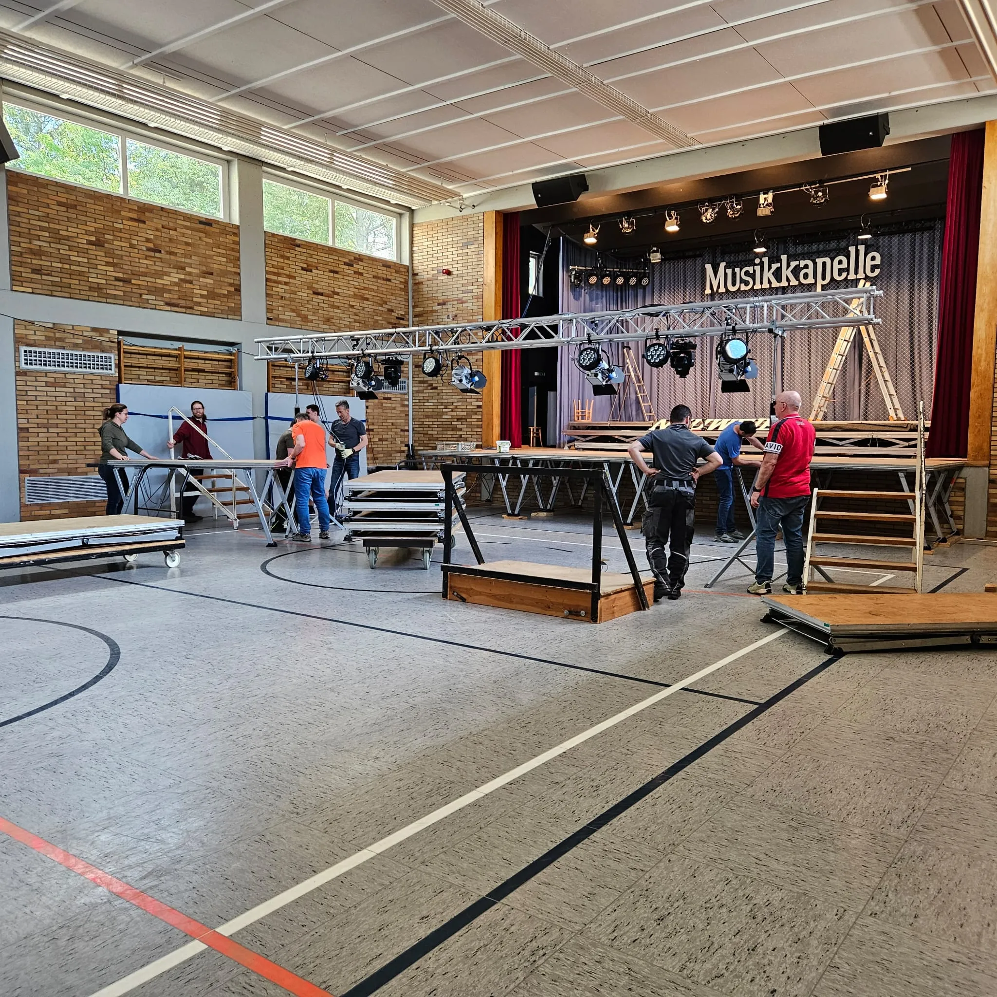 Aufbau und Generalprobe Jubiläumskonzert